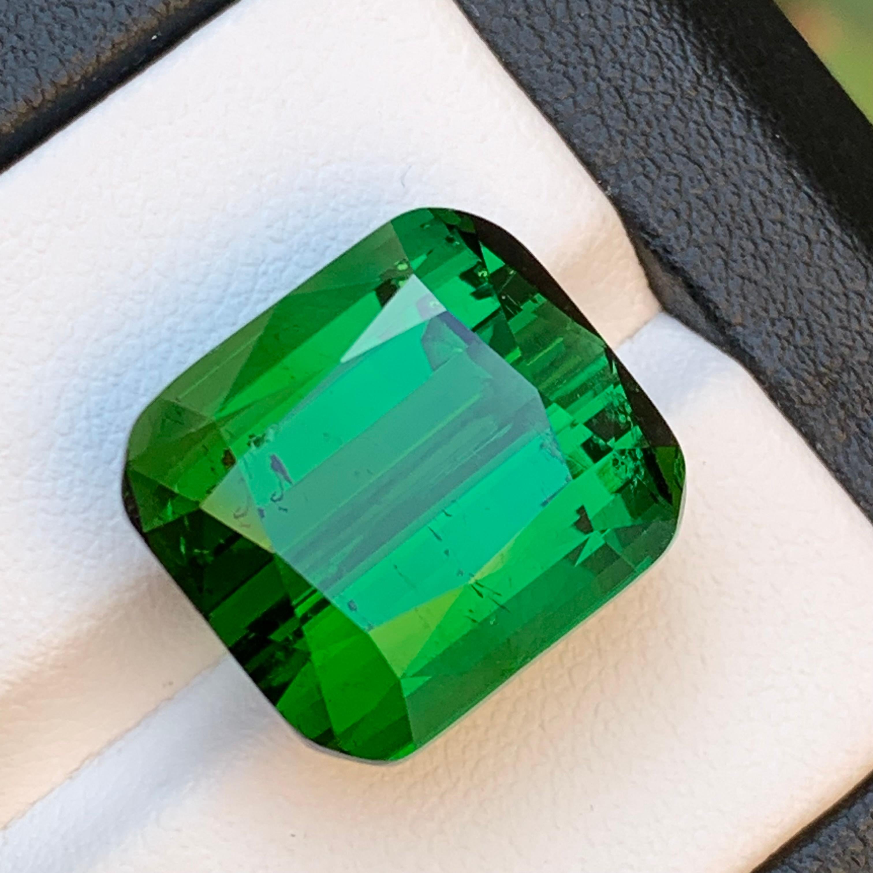 Pendentif en tourmaline naturelle verte riche 26,40 carats en vente 4