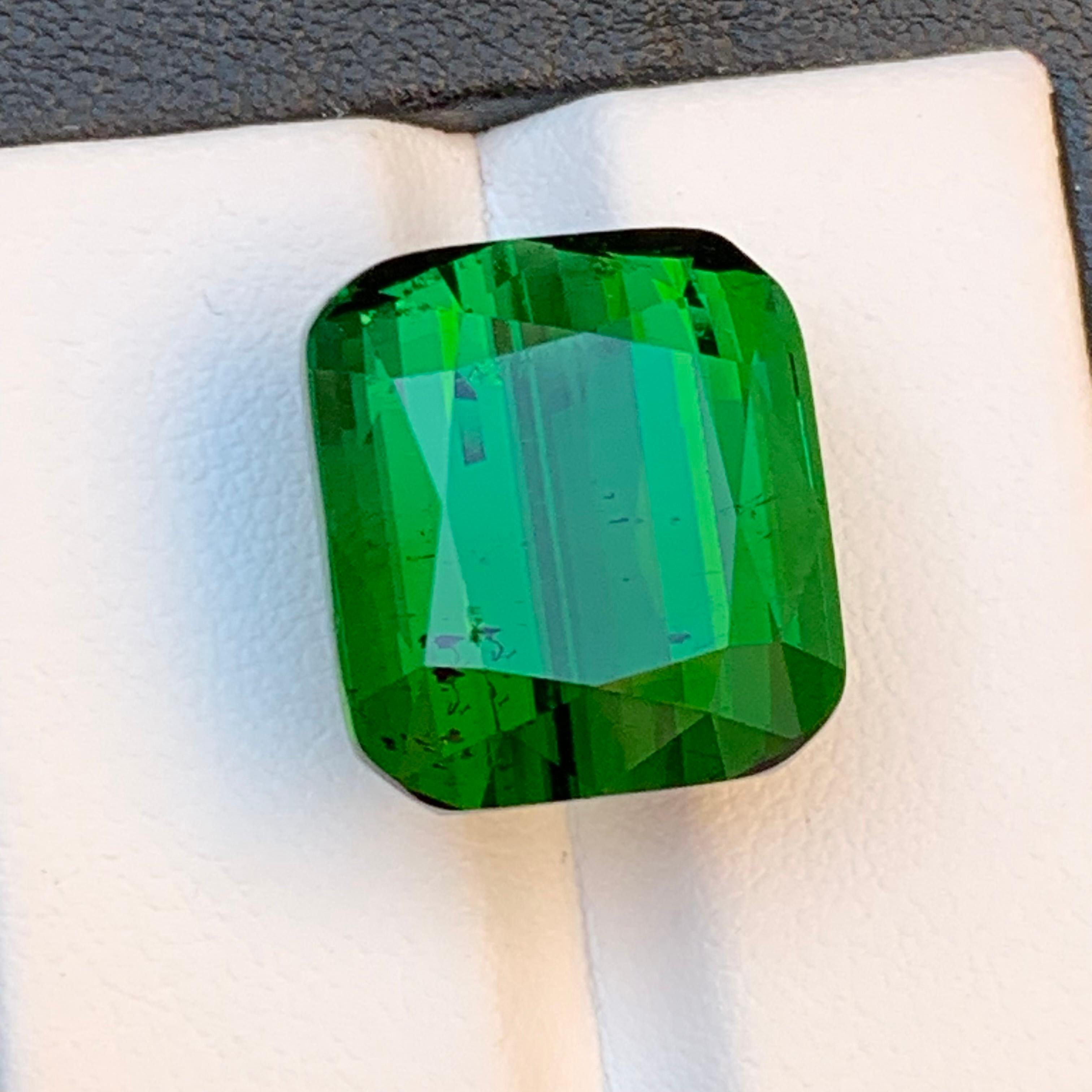 Pendentif en tourmaline naturelle verte riche 26,40 carats en vente 6