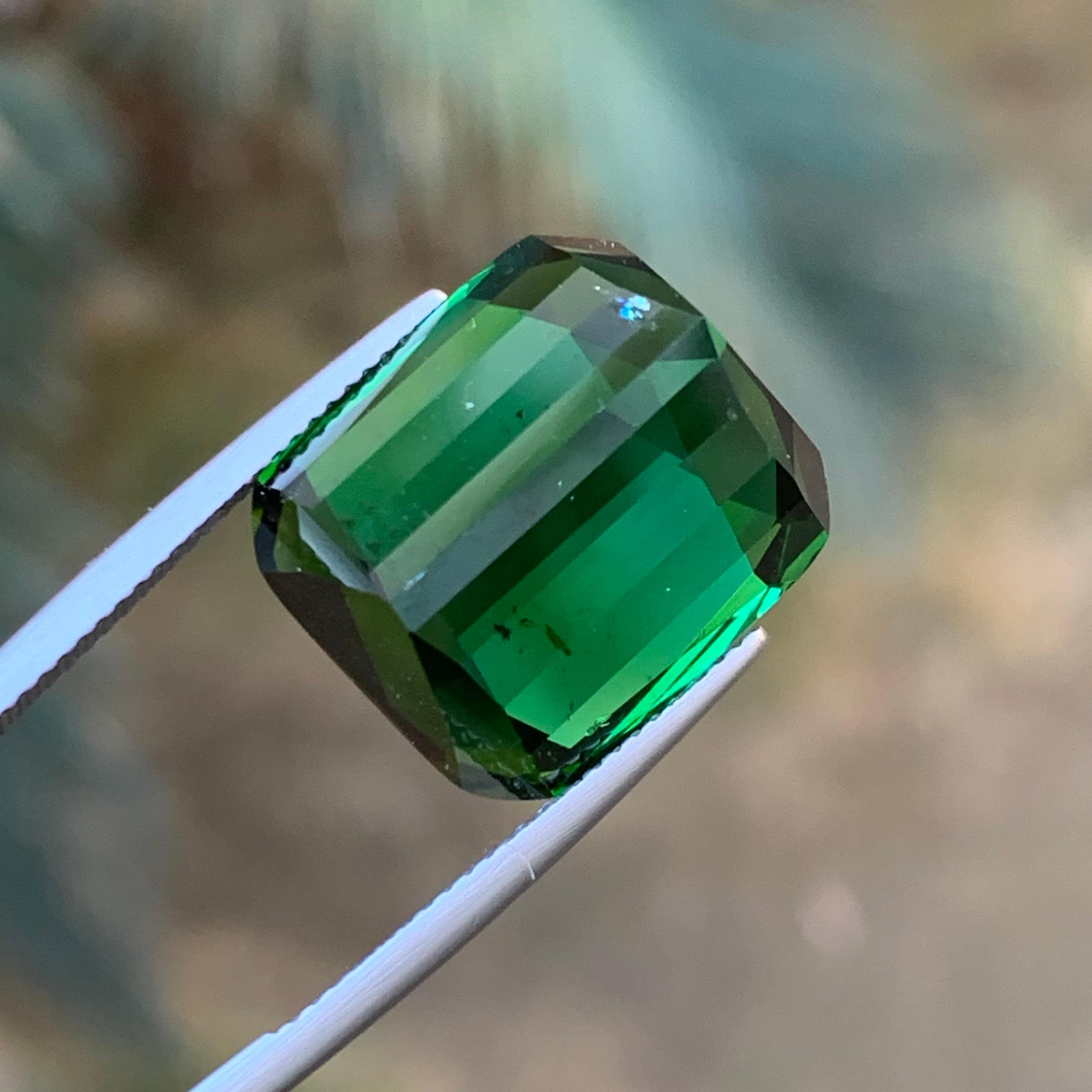 Pendentif en tourmaline naturelle verte riche 26,40 carats en vente 3