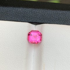 Vivid Rose Pink Natural Tourmaline Ring Gemstone 1.20Ct Octagon Cut for Jewelry