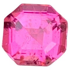 Vivid Rose Pink Natural Tourmaline Ring Gemstone 1.20Ct Octagon Cut for Jewelry
