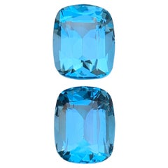 Vivid Sky Blue Natural Swiss Blue Topaz Gemstones 10.45 Ct Cushion Cut-Jewelry