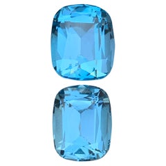 Vivid Sky Blue Natürlicher Schweizer Blautopas Edelsteine 13,80 Karat im Kissenschliff-Schliff-Schmuck