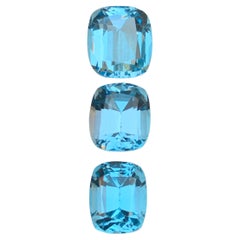 Azul celeste vivo Topacio azul suizo natural Gemas 9.90 qt talla cojín-Joyería