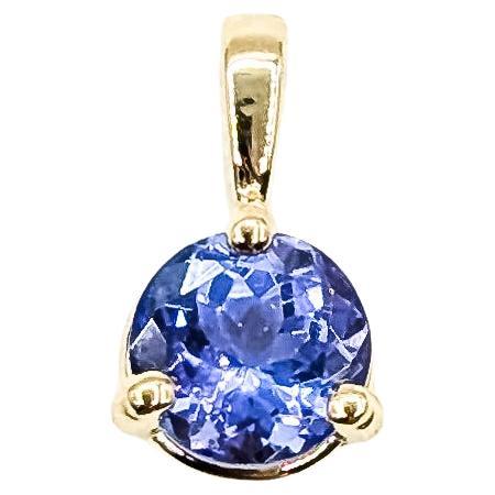 Pendentif Tanzanite en or jaune 14k en vente
