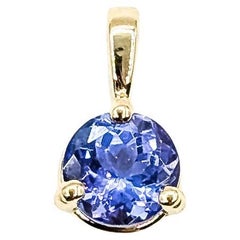 Pendentif Tanzanite en or jaune 14k