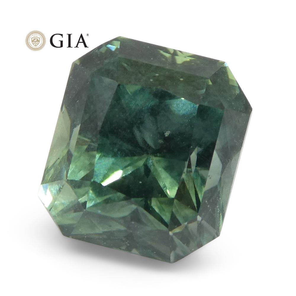 Vivid 'Trade Ideal' Teal Greenish-Blue Sapphire 2.82ct GIA Certified Unheated For Sale 4