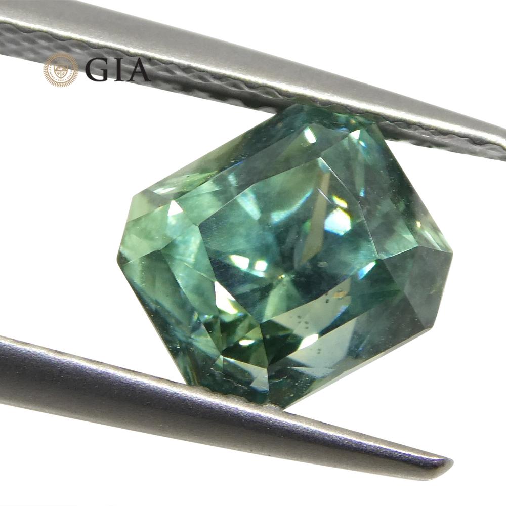 Vivid 'Trade Ideal' Teal Greenish-Blue Sapphire 2.82ct GIA Certified Unheated For Sale 9