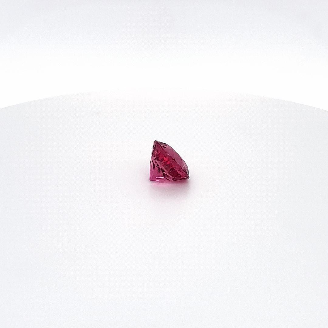 Women's or Men's Vivid Violet Pink Rubelite, Faceted Gem, 8, 57 Ct., Loose Gemstone, Round For Sale