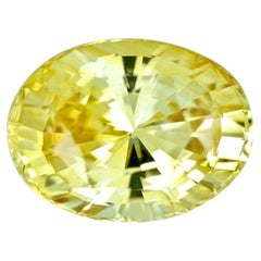 Vivid Yellow Ceylon Sapphire Oval Natural Heated