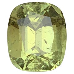 Vivid Yellow Natural Tourmaline Ring Loose Gemstone 6.40 Ct Cushion Cut-Jewelry