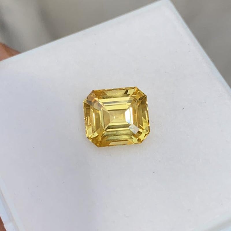 emerald cut yellow sapphire