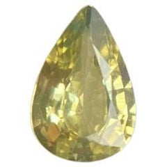Vivid Yellow Untreated Australian Sapphire 0.49ct Pear Cut Loose Gem