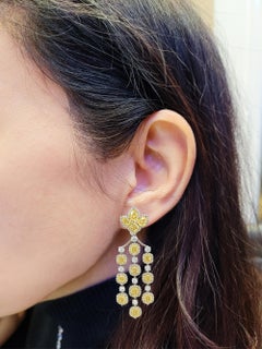 Spectra Fine Jewelry Yellow Diamond Chandelier Earrings