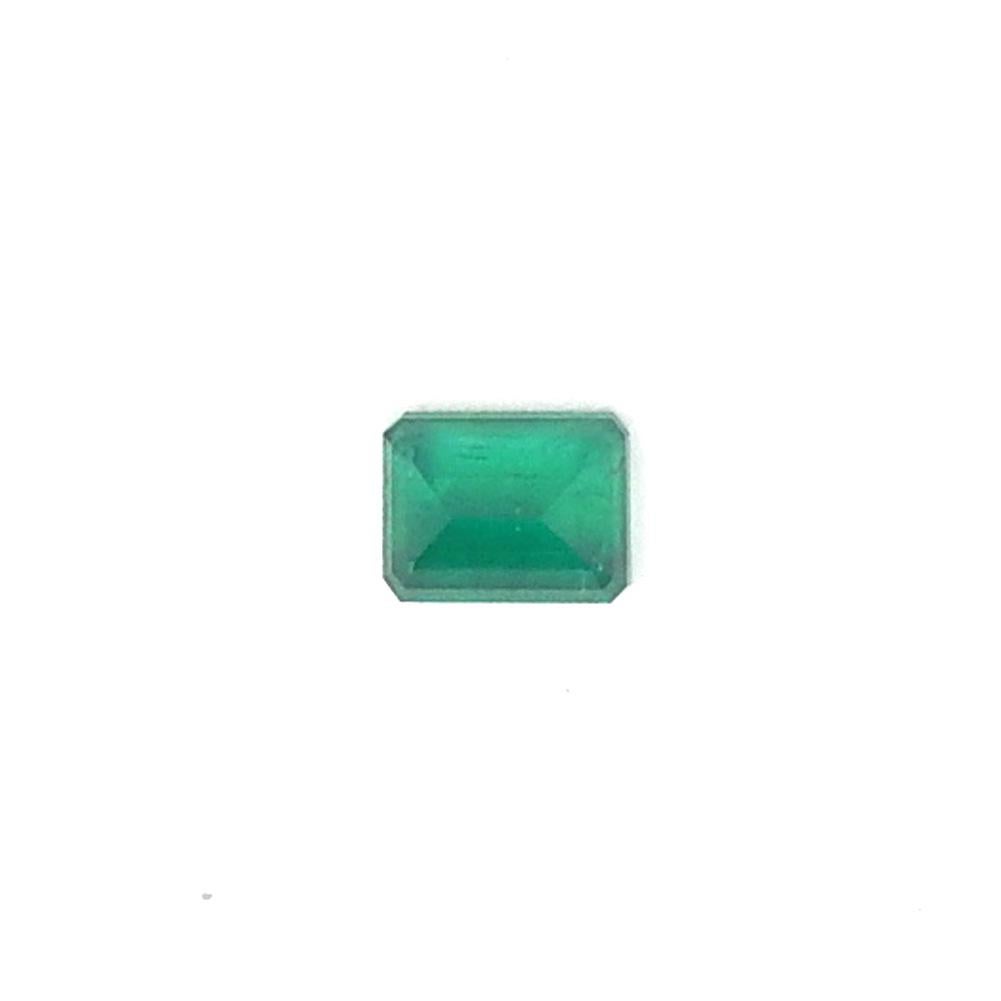 Vivid Zambian AGL Certified Emerald 6.1 cts Emerald Cut For Sale 2
