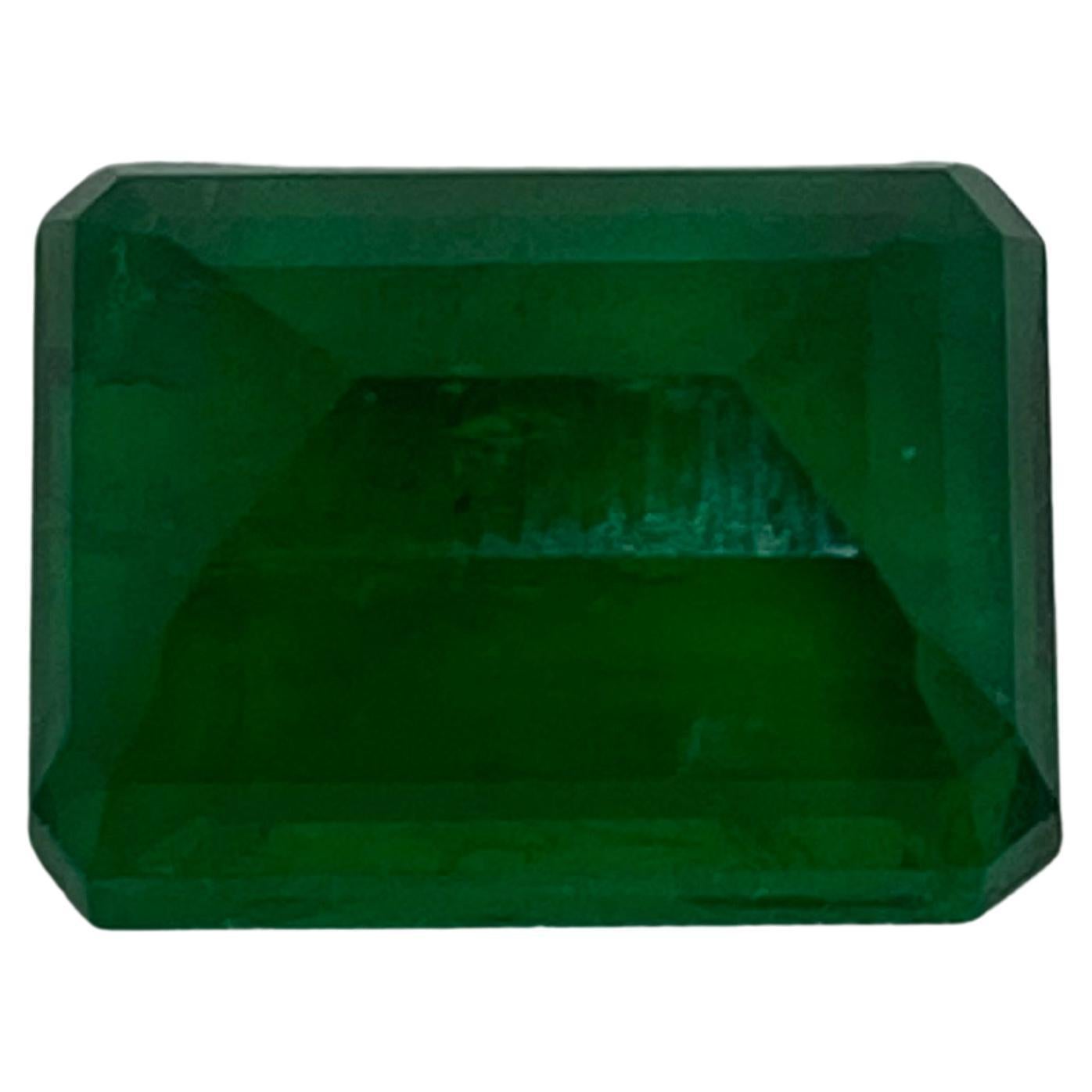 Natural Vivid Zambian AGL Certified Emerald 6.1 cts Emerald Cut. Size: 9.41 mm x 12.12 mm x 6.13 mm