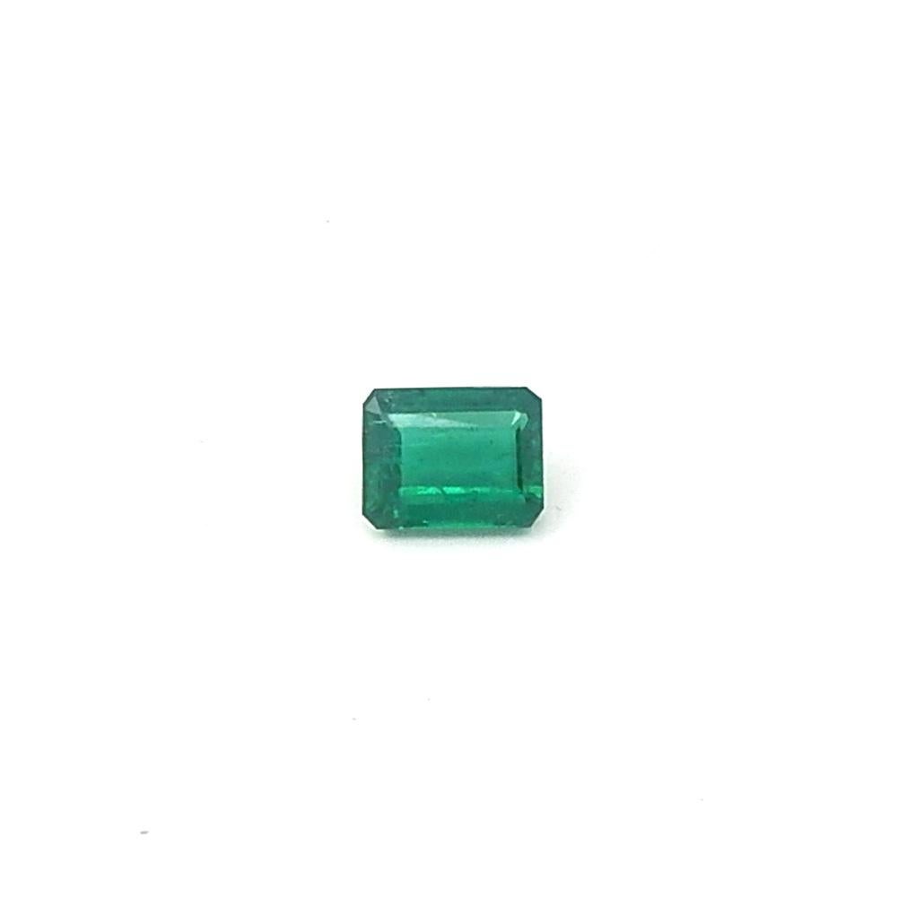 Vivid Zambian AGL Certified Emerald 6.1 cts Emerald Cut For Sale