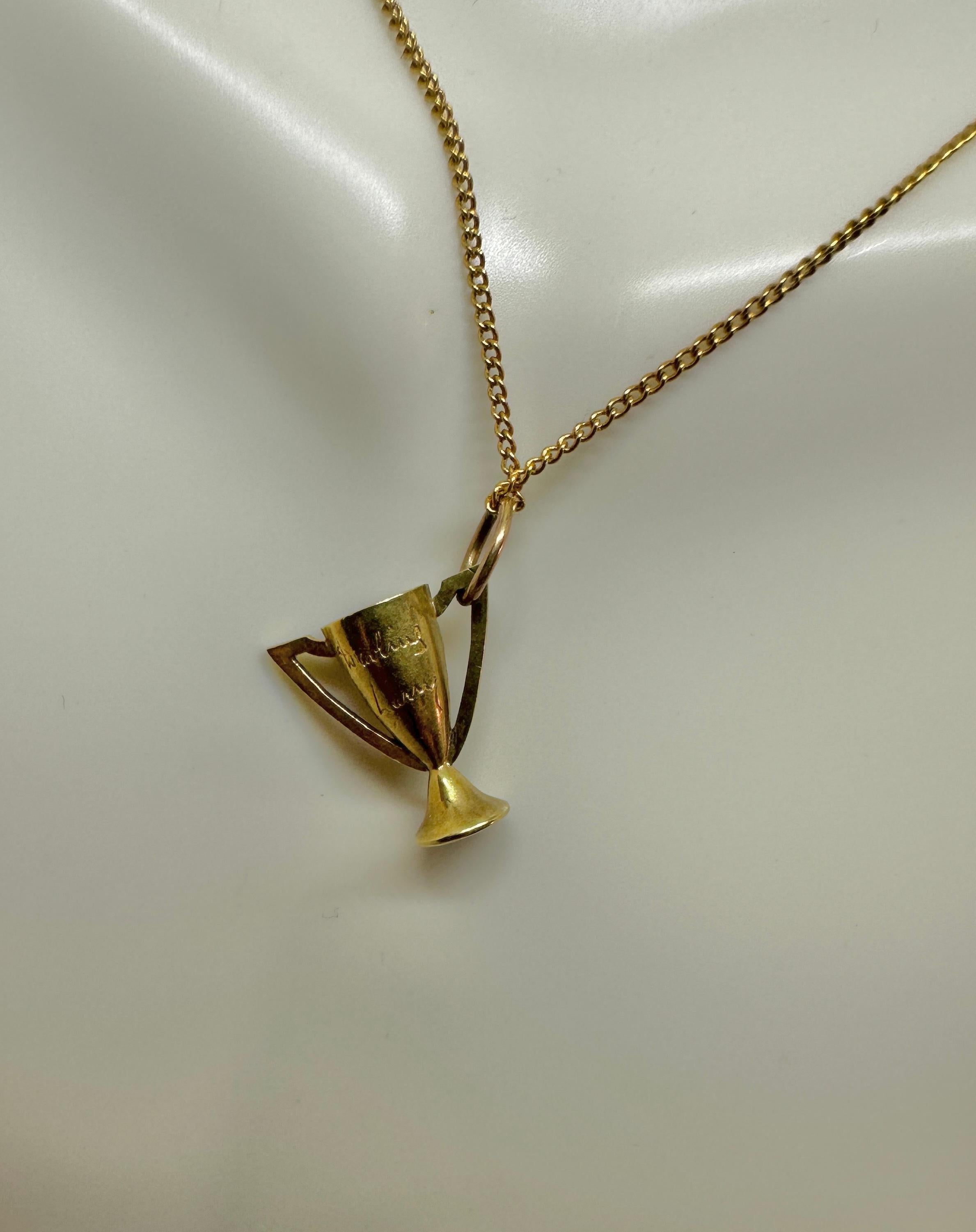 Vivien Leigh Gift to Lawrence Olivier Gold Loving Cup Pendant 