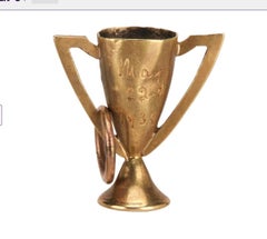 Vivien Leigh Gift to Lawrence Olivier Gold Loving Cup Pendant "Darling Larry"