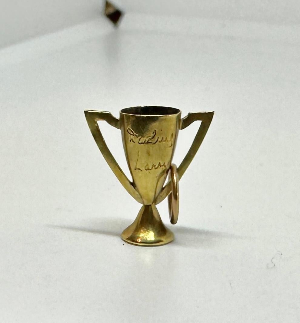 Women's or Men's Vivien Leigh Gift to Lawrence Olivier Gold Loving Cup Pendant 