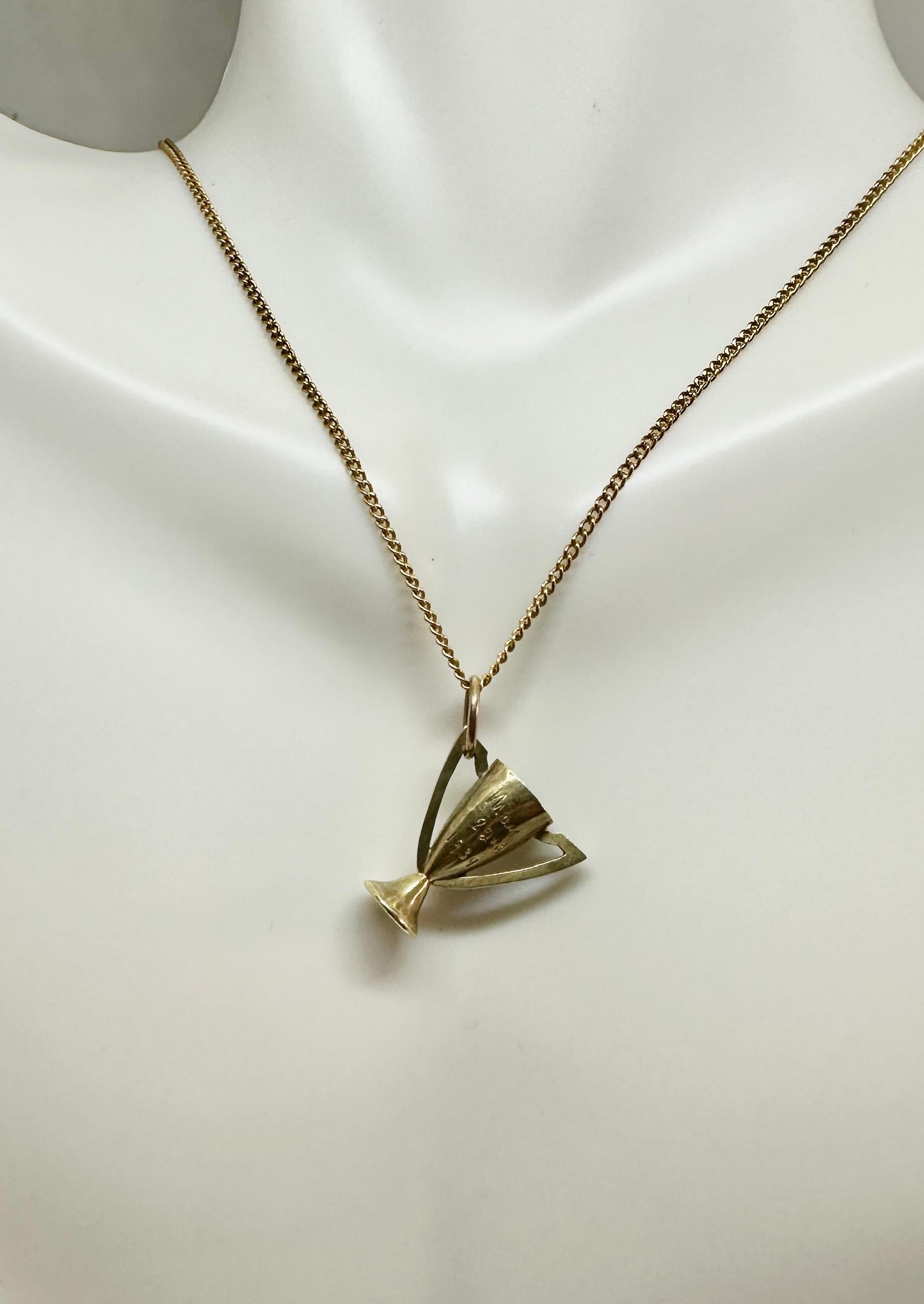 Vivien Leigh Gift to Lawrence Olivier Gold Loving Cup Pendant 