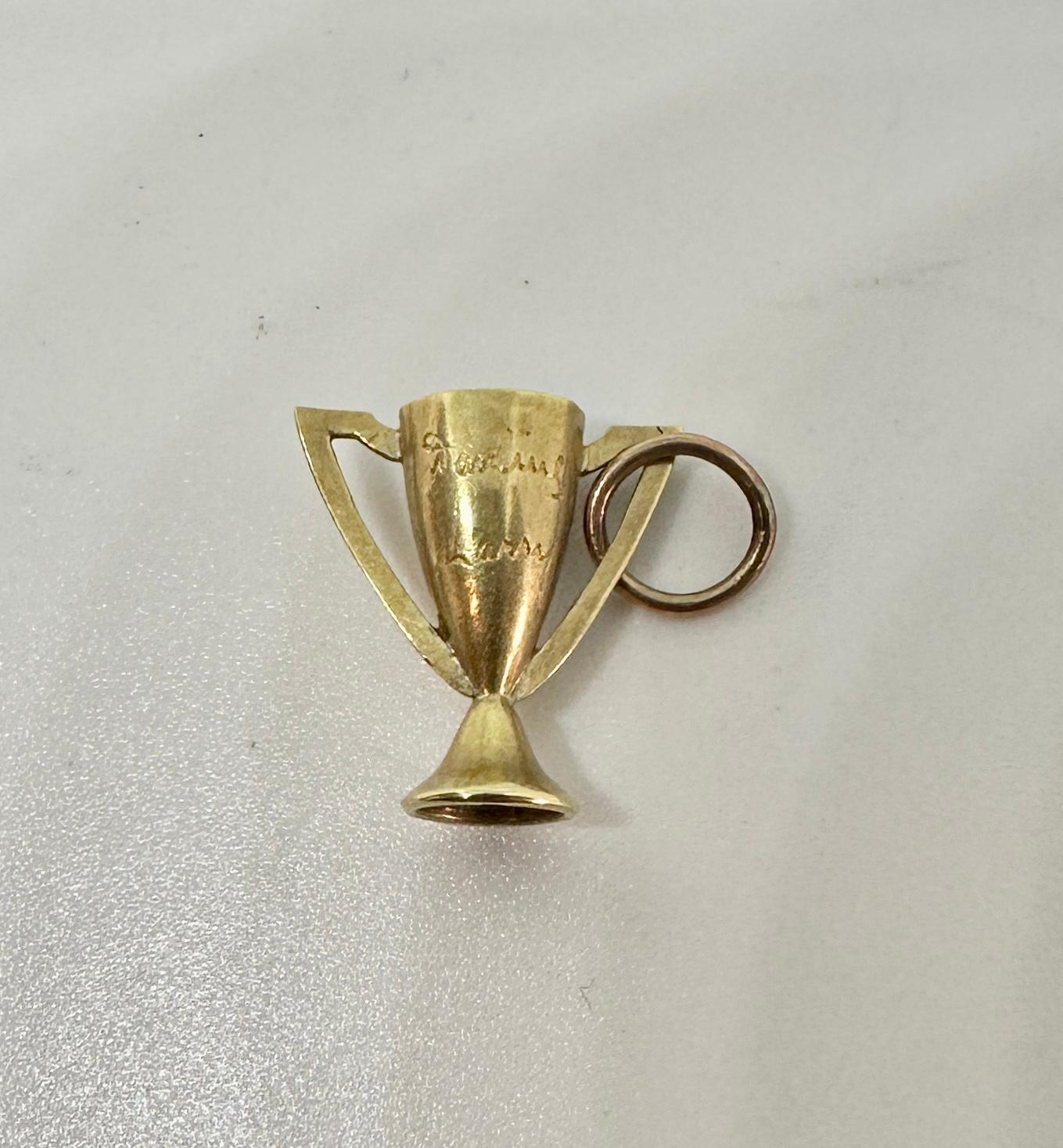 Vivien Leigh Gift to Lawrence Olivier Gold Loving Cup Pendant 