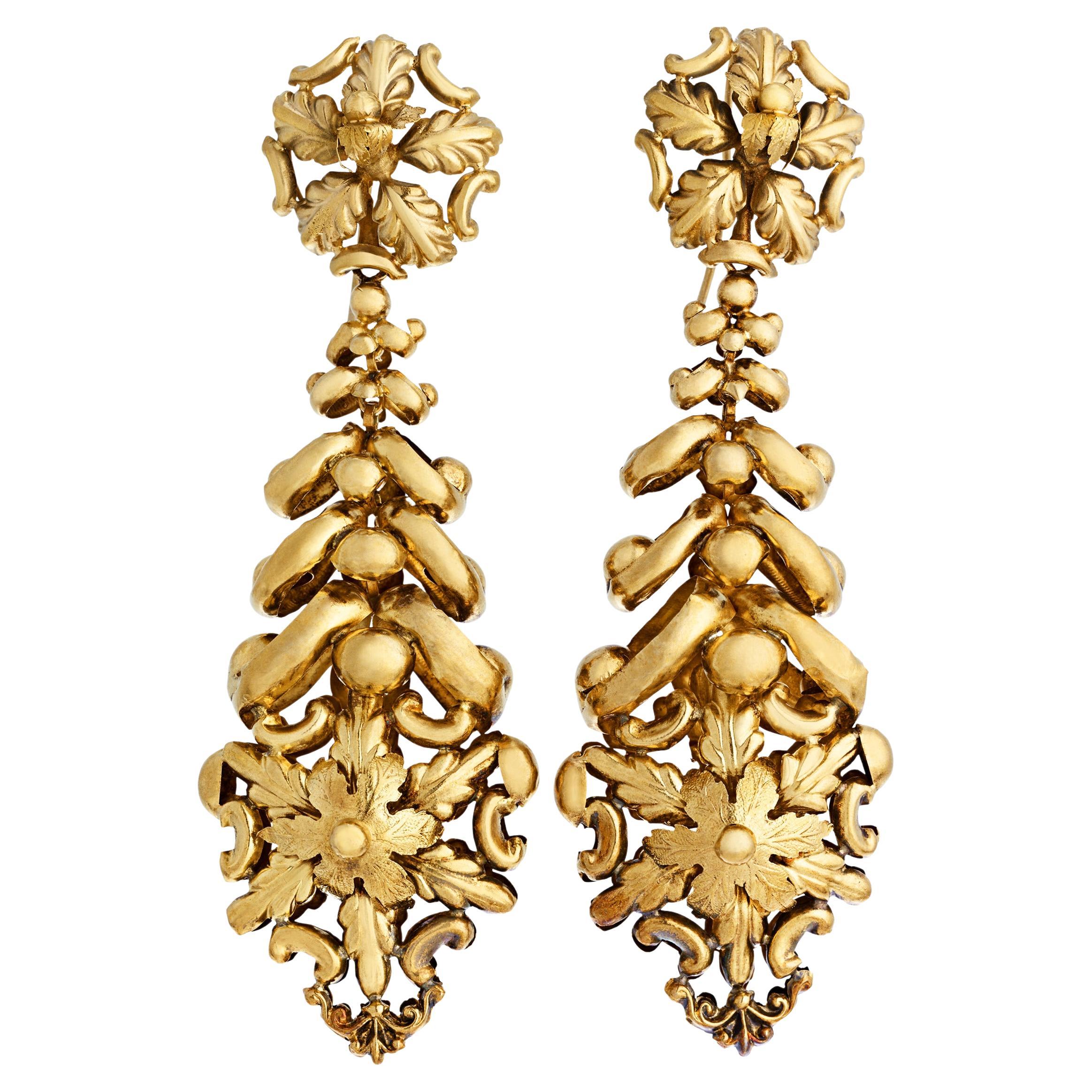 Daesar Gold Plated Earrings Womens Stud Earring Round Flower Cut Earring