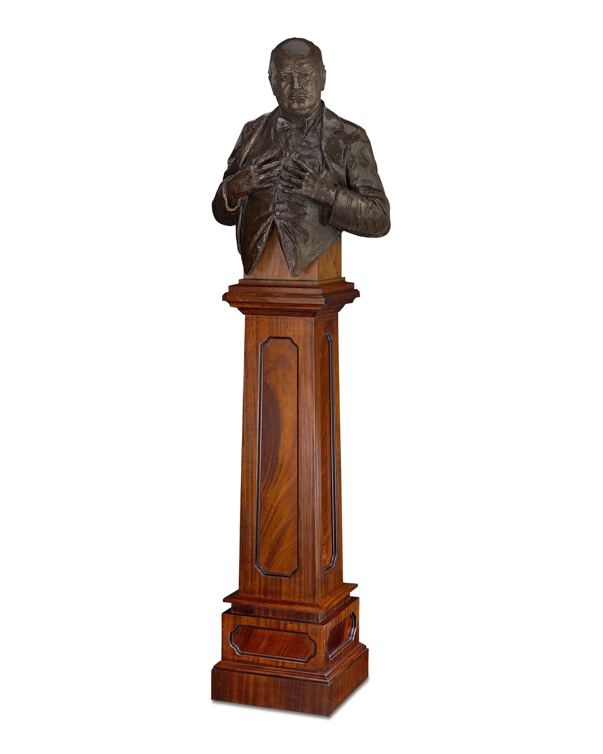 Busto de bronce de Churchill por Vivien Mallock en venta 1