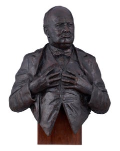 Sir Winston Churchill Bust by Vivien Mallock
