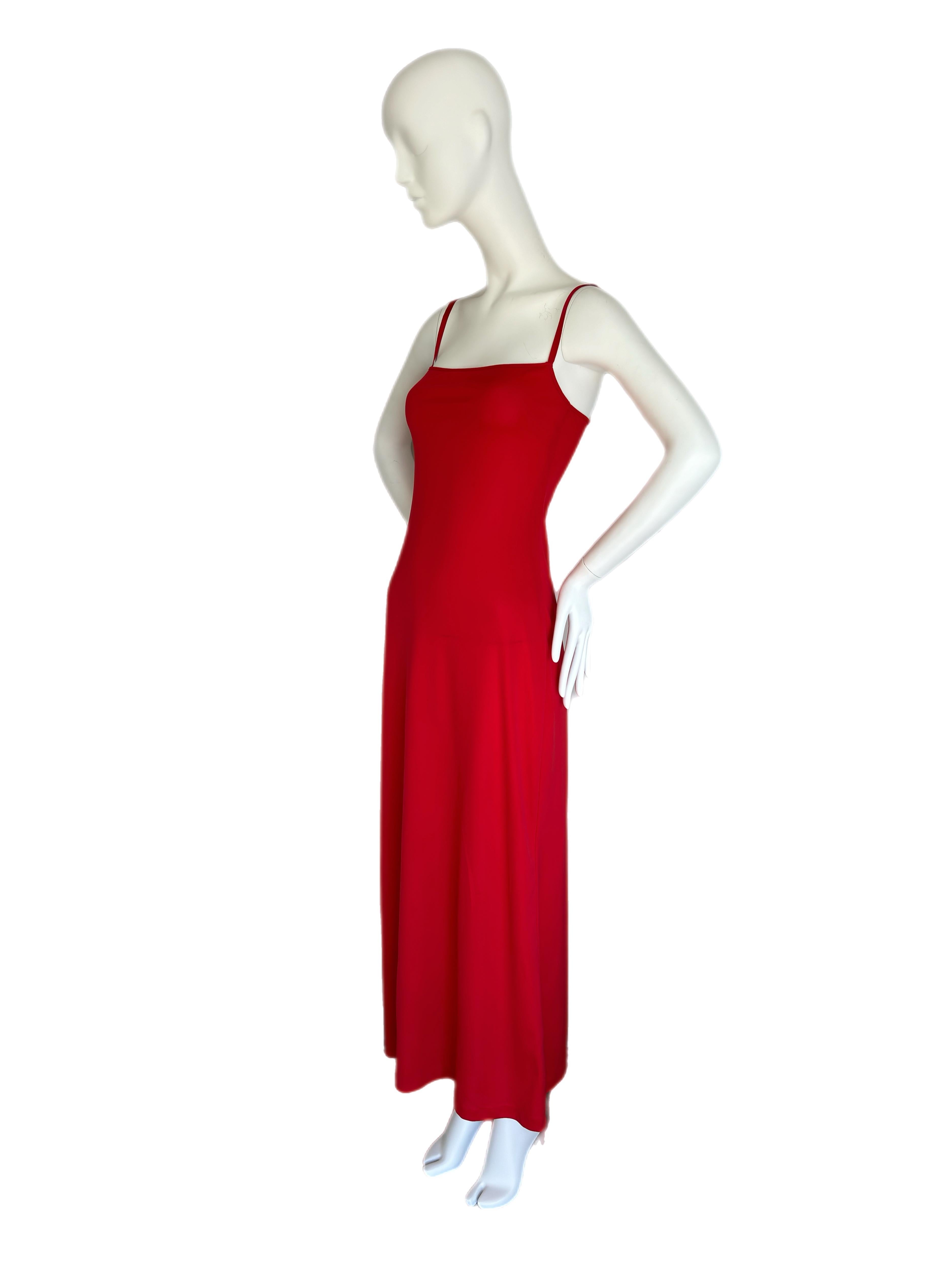 Vivienne Tam
Vintage
Size 2 (Medium)
Pristine
FINAL SALE. NO returns, exchanges, etc. 

This fire engine red Vivienne Tam spaghetti maxi dress is the perfect Summer piece. Wear with ballerina flats or strappy sandals for the chicest, effortless but