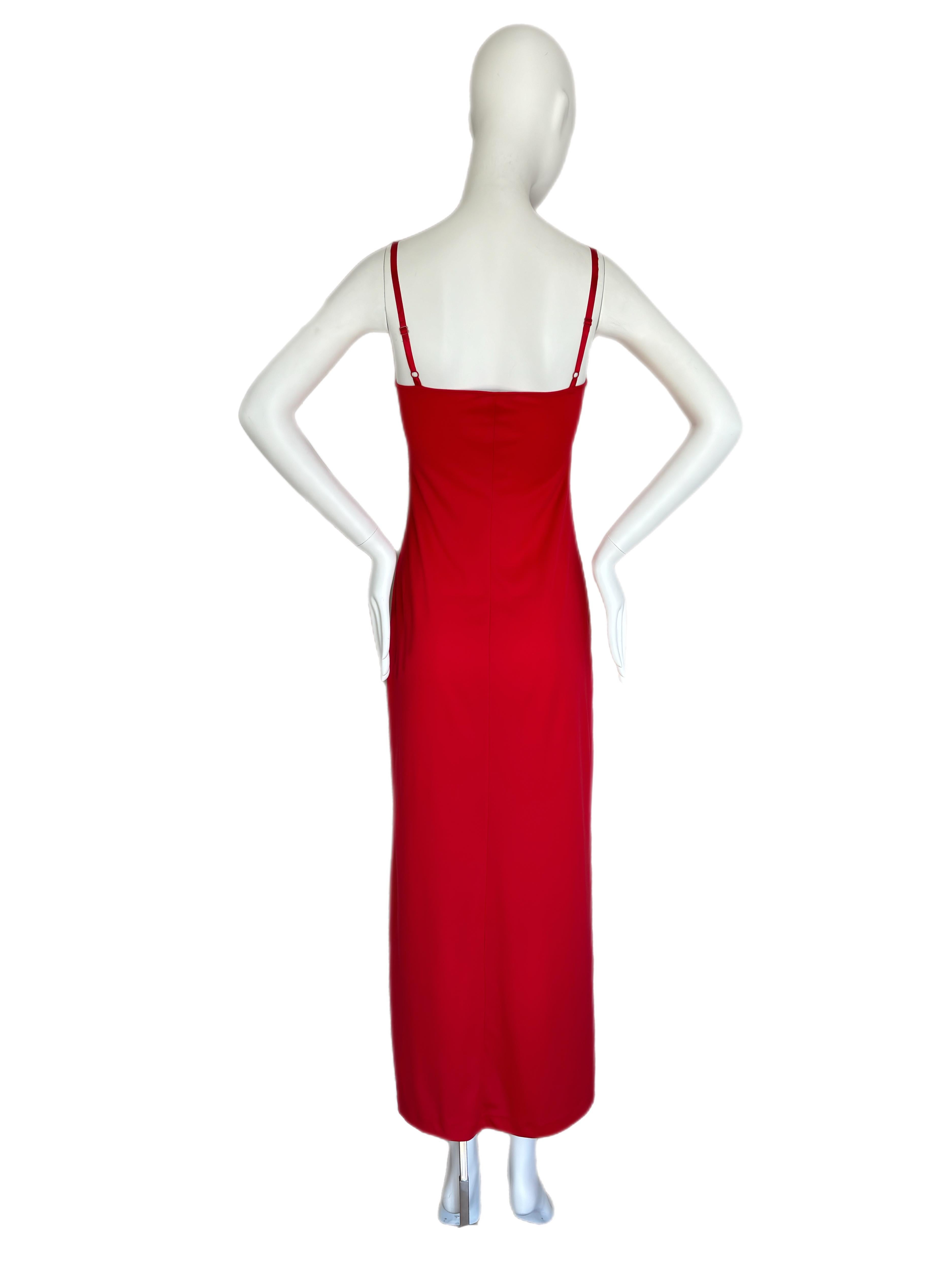 Women's VIVIENNE TAM 90's vintage red long maxi dress For Sale