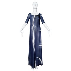 Vivienne Tam Blue Sheer Maxi Dress