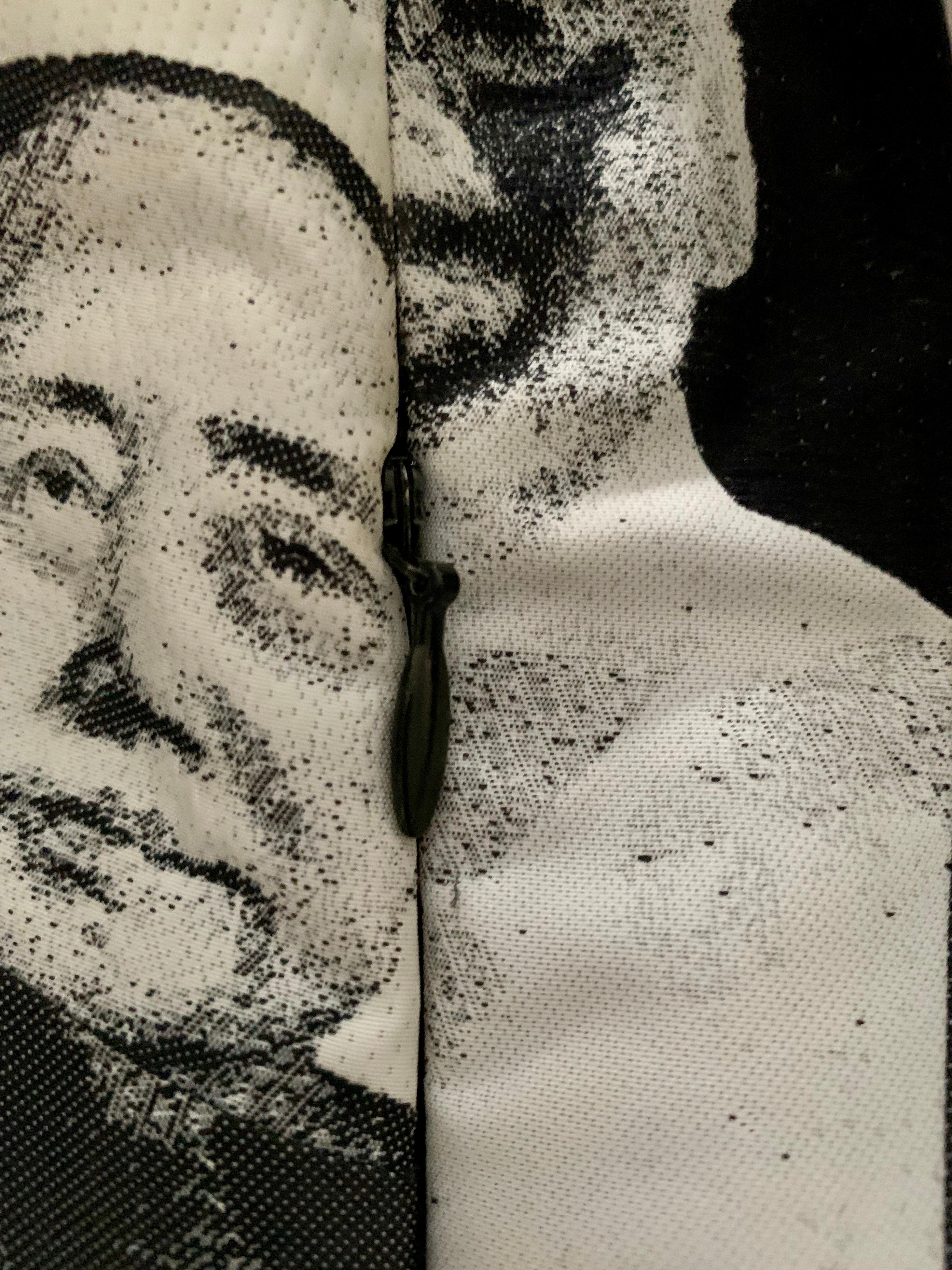 Dyed Vivienne Tam 'Chairman Mao' Black & White Warhol Print Vintage Dress, 1990s