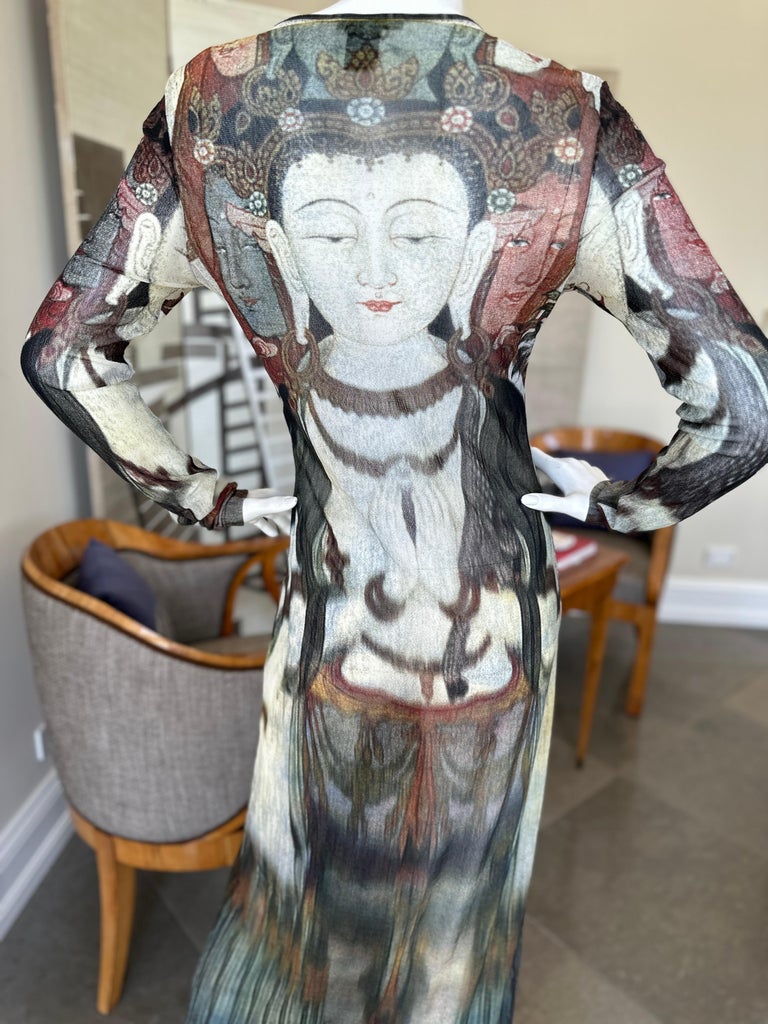 buddha dress designs Shakti Dress in Golden Buddha print L