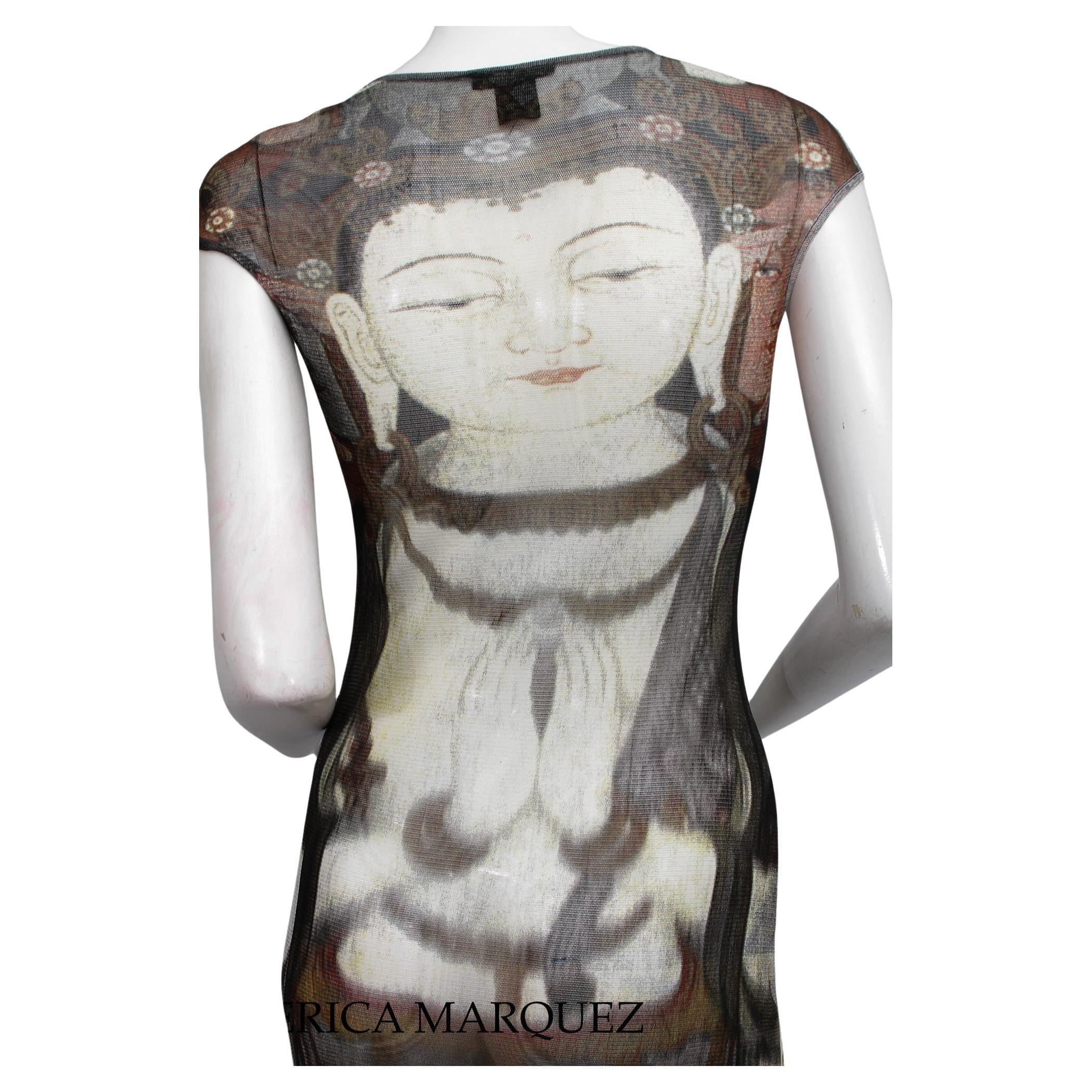 VIVIENNE TAM, "Kuan Yin" Mesh, Budda Kleid, MET MUSEUM, Frühjahr/Sommer 1997 im Angebot