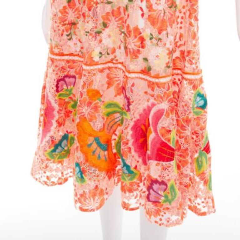 VIVIENNE TAM orange floral cotton lace laced up midi dress US2 S
Reference: CELG/A00292
Brand: Vivienne Tam
Material: Cotton, Blend
Color: Orange, Multicolour
Pattern: Lace
Closure: Zip
Extra Details: Side zip. Beautiful intricate floral lace.
Made
