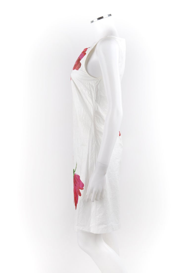 VIVIENNE TAM S/S 2009 Olefin Crinkle White Pink Red Flower