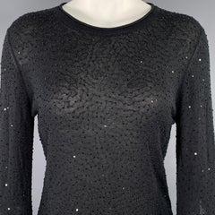 Vivienne Tam Taglia 2 Pullover a girocollo in seta e cashmere con paillettes