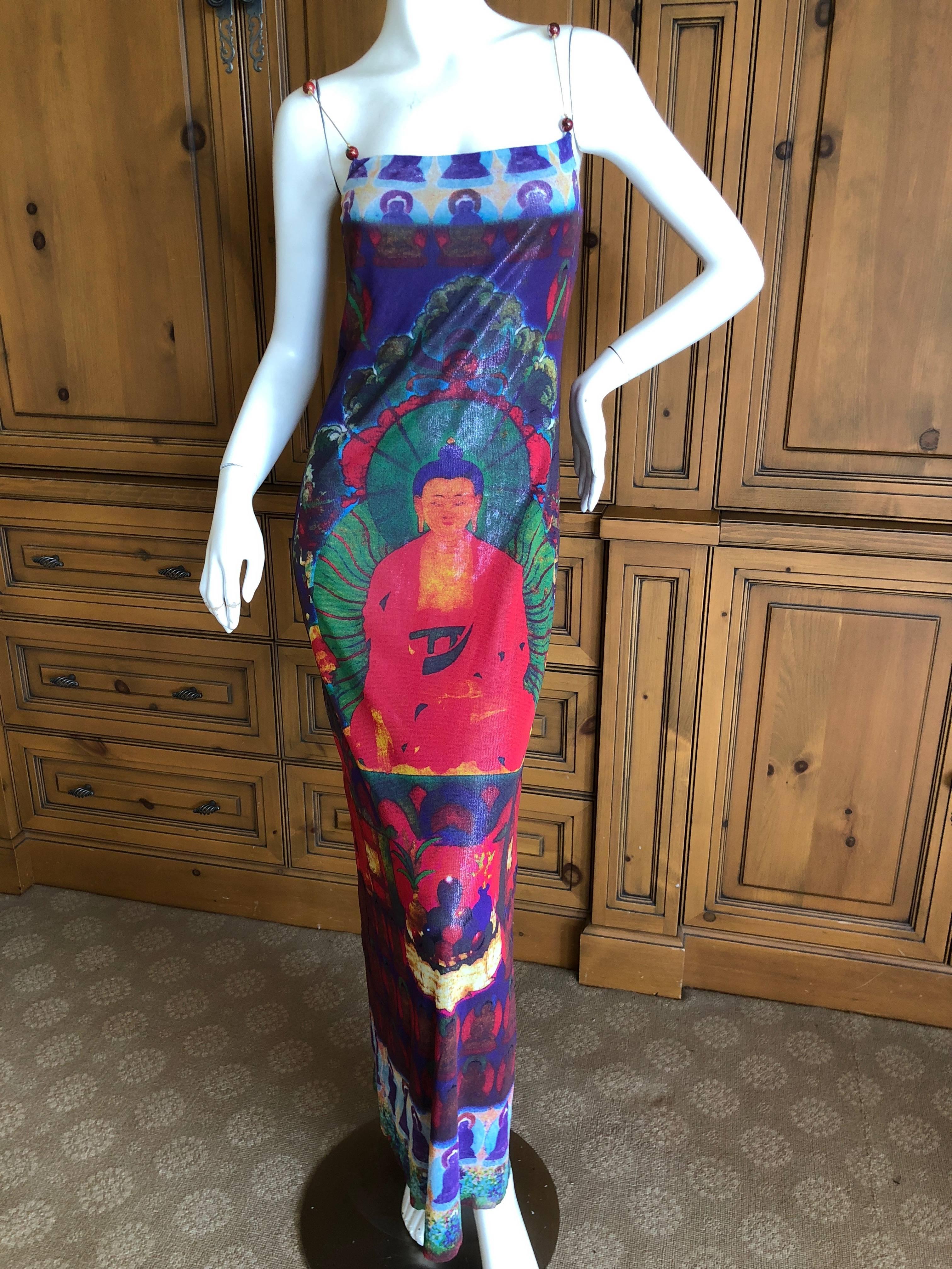 Vivienne Tam Vintage Buddha Dress
This is such a charming piece, with beautiful Cloisonné beads on the straps


Bust  36