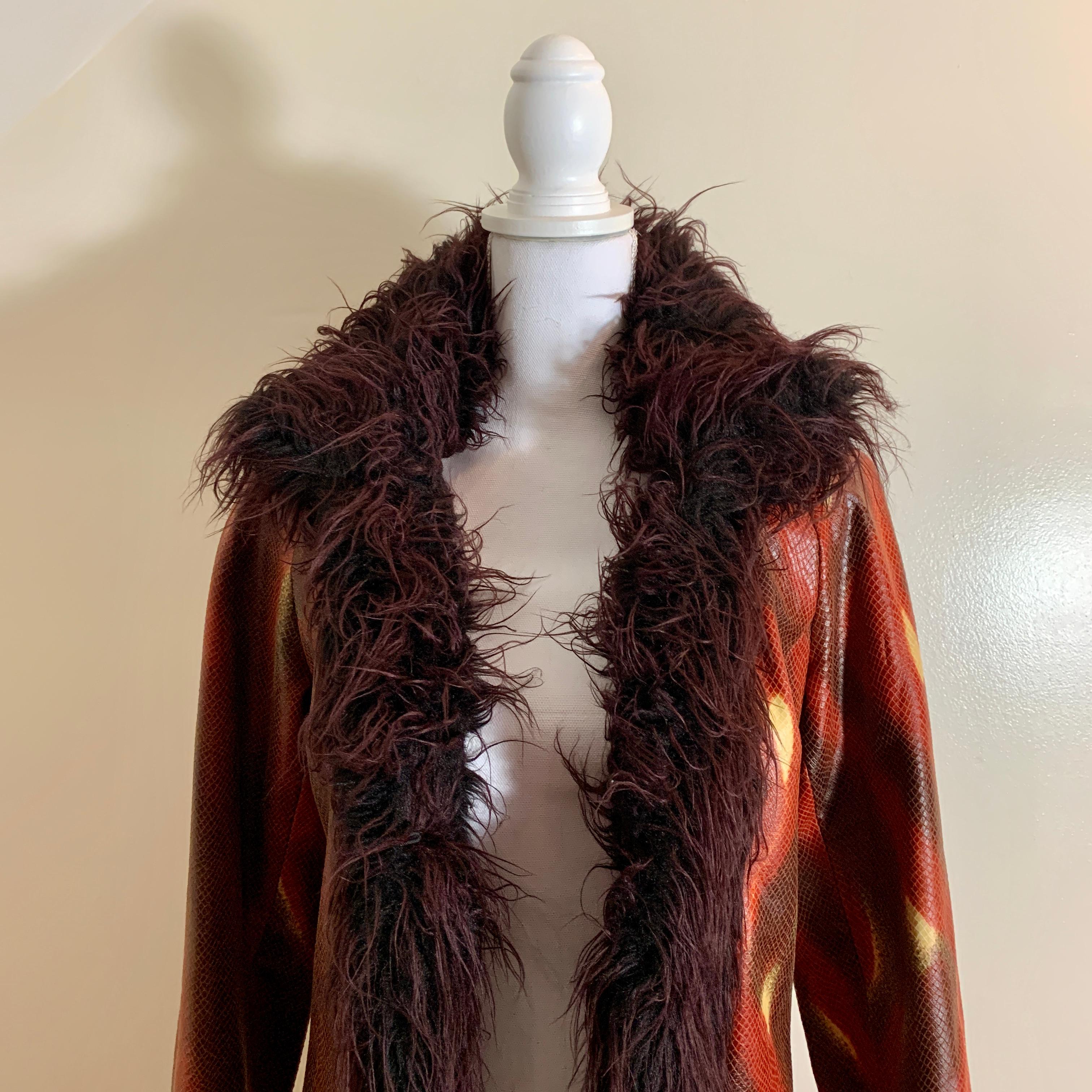 vivienne tam buddha faux fur coat