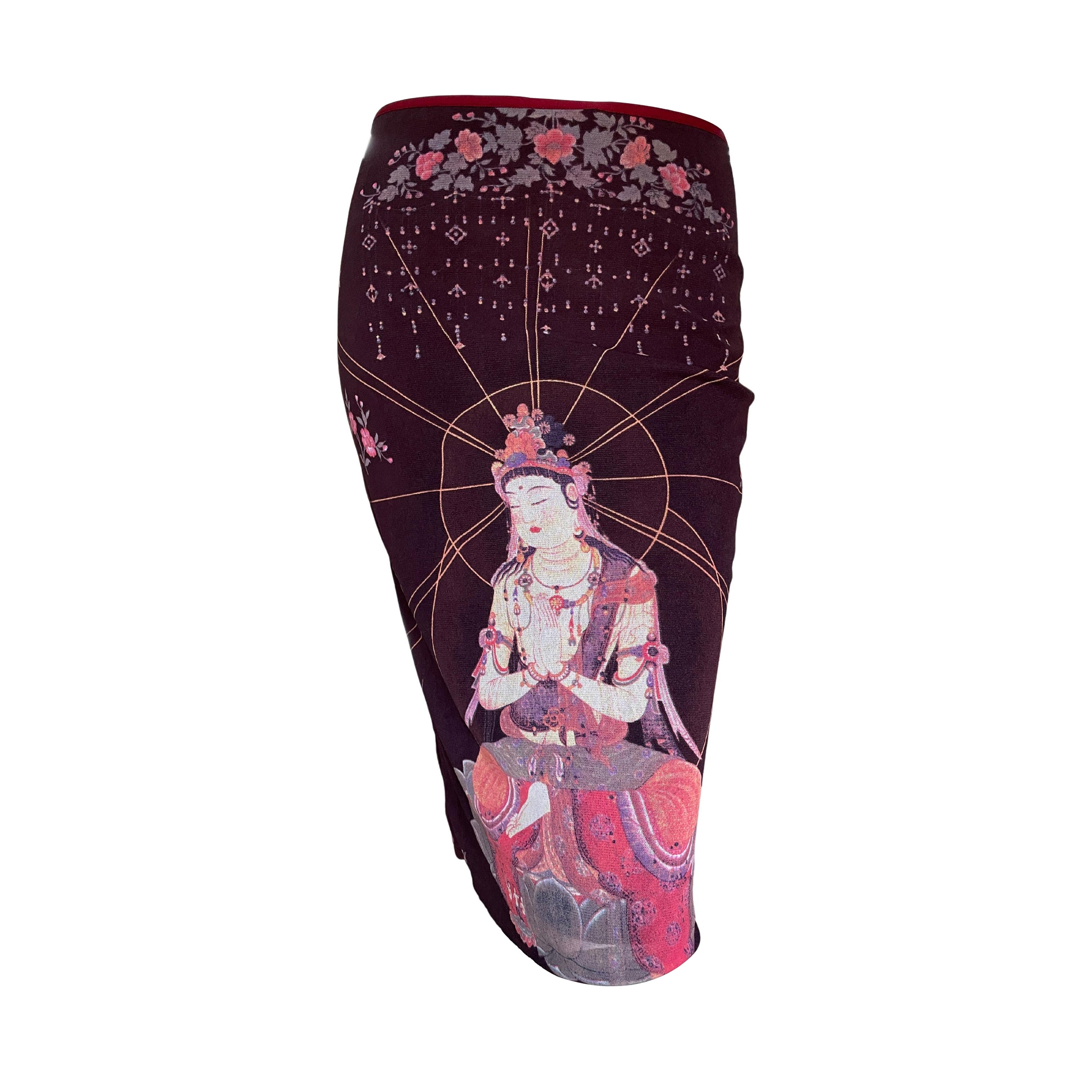 Vivienne Tam Vintage-Buddha-Rock aus Mesh im Angebot