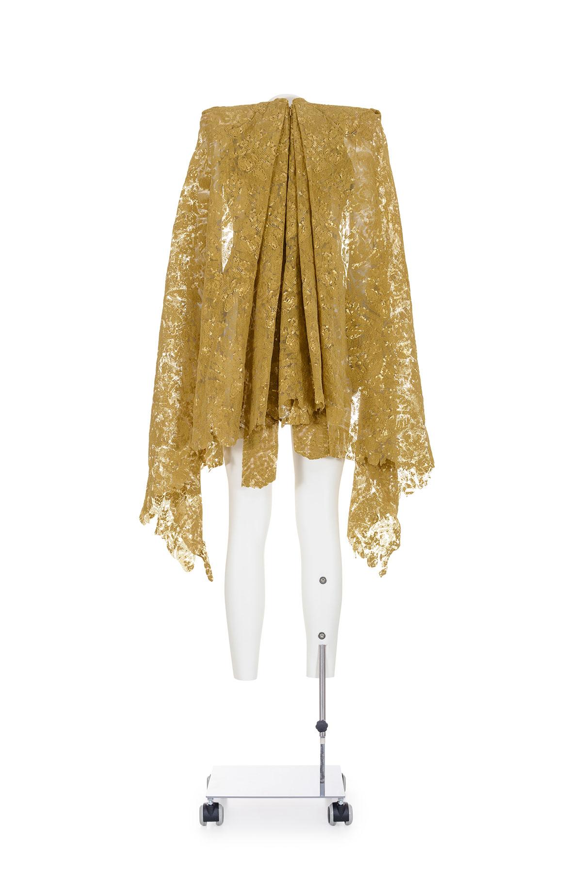 Beige VIVIENNE WESTWOOD 00's Structured Lace Dress For Sale