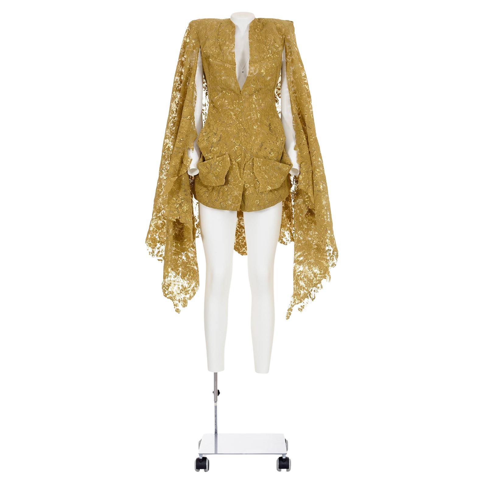 VIVIENNE WESTWOOD 00's Structured Lace Dress For Sale