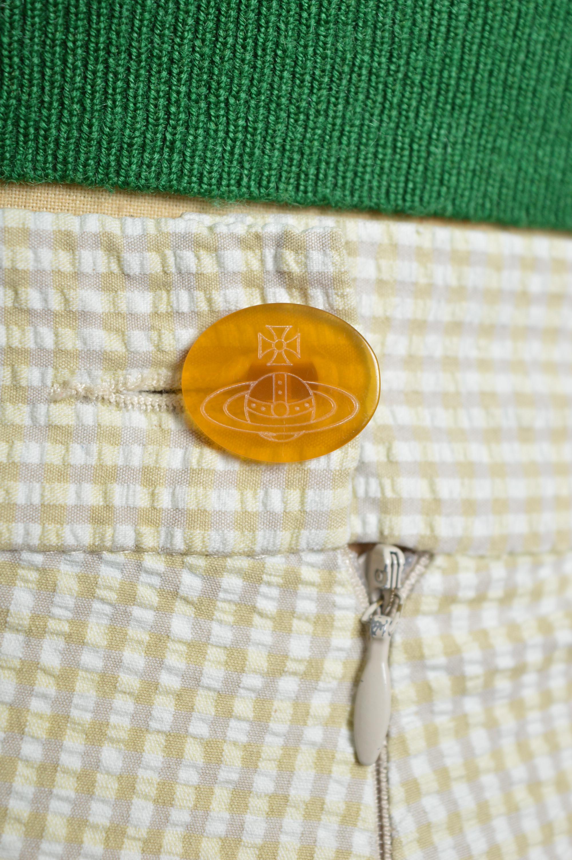 Vivienne Westwood Pantalones capri de talle alto de los años 90 para empujar los pedales / chupa seer en venta 6