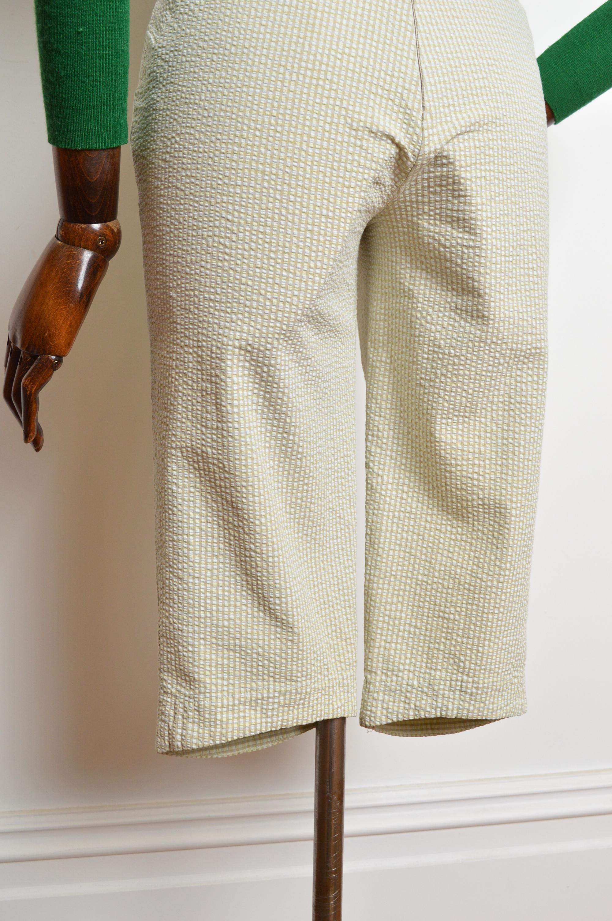 Vivienne Westwood Pantalones capri de talle alto de los años 90 para empujar los pedales / chupa seer en venta 9