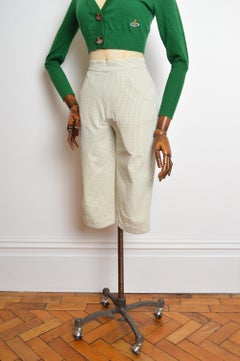 Vivienne Westwood 1990’s high waisted pedal pushers / seer sucker capri pants