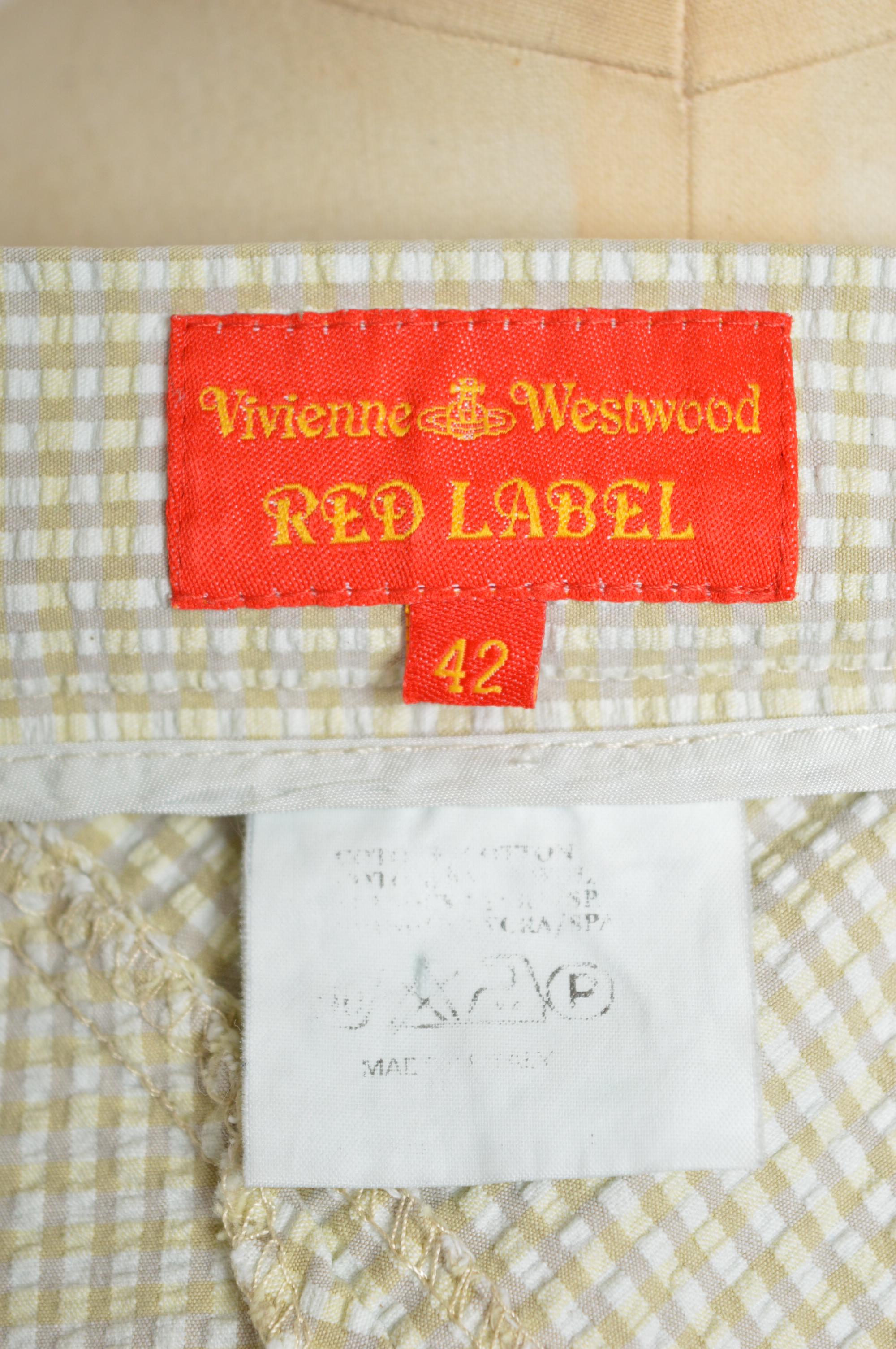 Vivienne Westwood Pantalones capri de talle alto de los años 90 para empujar los pedales / chupa seer en venta 1