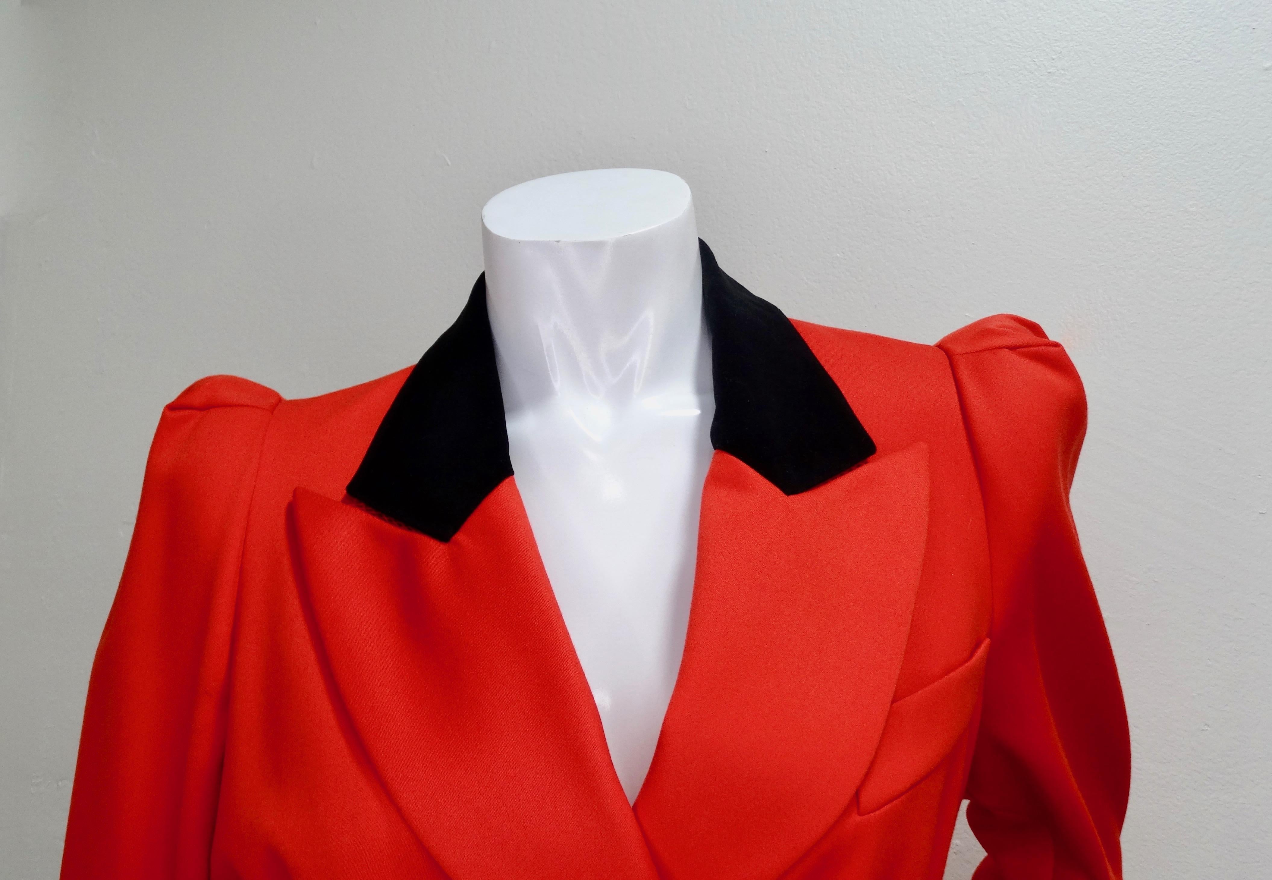 Vivienne Westwood 1990s Lipstick Red Wool Blazer  5