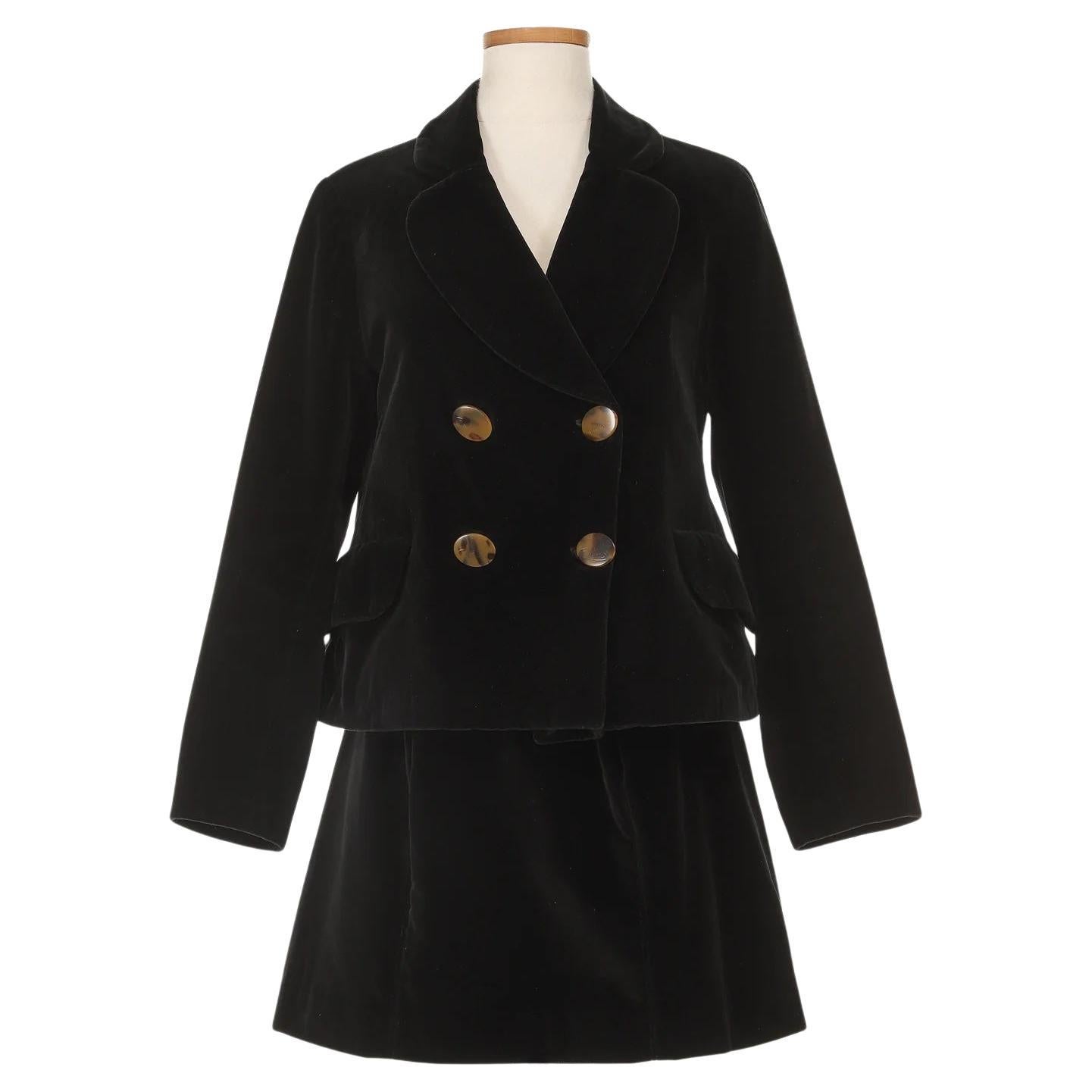 Vivienne Westwood 1990's Velvet Skirt Suit For Sale