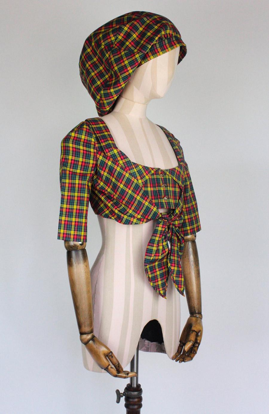 Beige Vivienne Westwood 1992 Corset and Beret